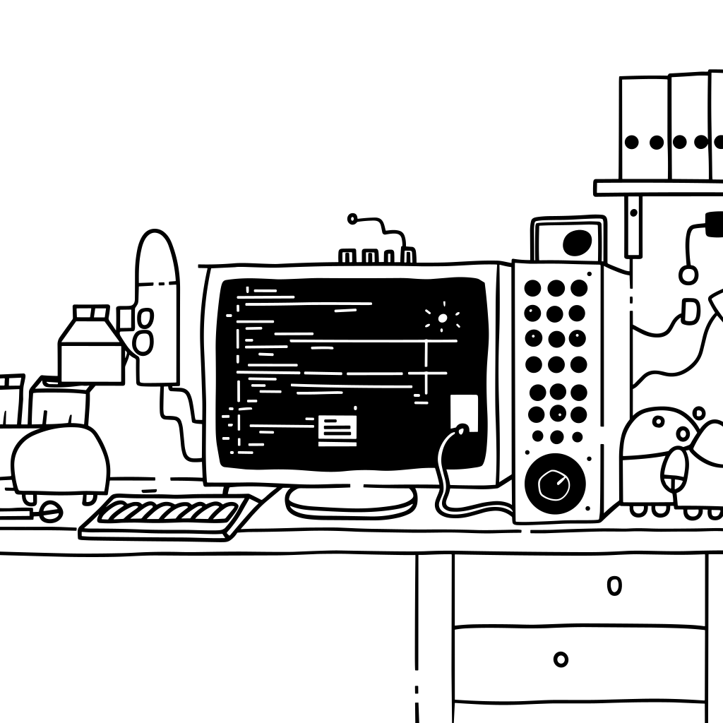 Piktografische Workflow-Illustration für Low-Code-Setup