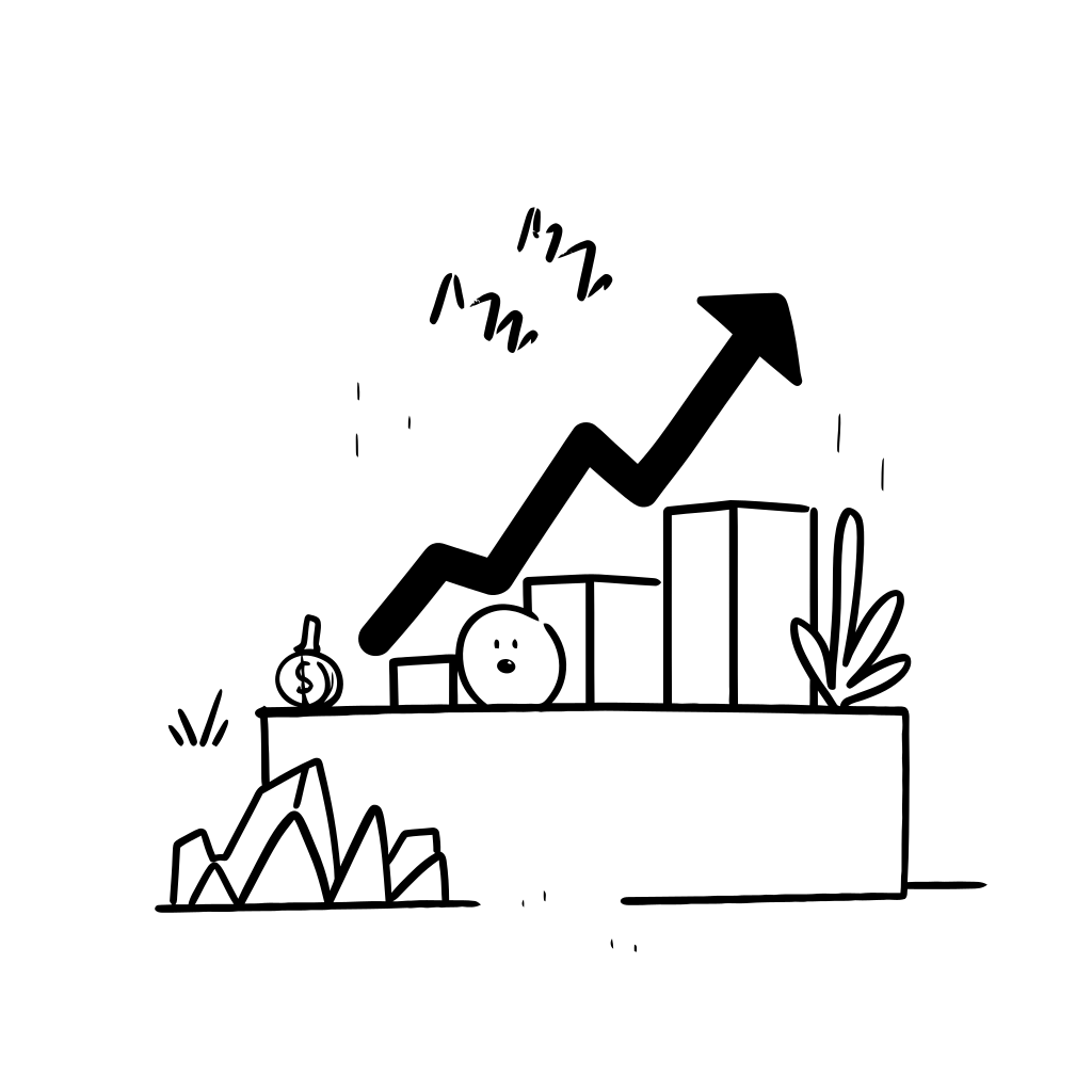 Piktografische Illustration für Zusammenarbeit und digitale Entwicklung